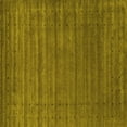 thumbnail image 1 of Ahgly Company Machine Washable Indoor Square Abstract Yellow Contemporary Area Rugs, 4' Square, 1 of 4