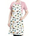 thumbnail image 5 of Cartoon Construction Vehicles Mountains Apron-Garden Aprons for Women with Pockets-Cotton Linen Waterproof Kitchen Cooking Gardening Aprons Adjustable for Kitchen,Cooking,BBQ and Salon 33x27 Inch, 5 of 7