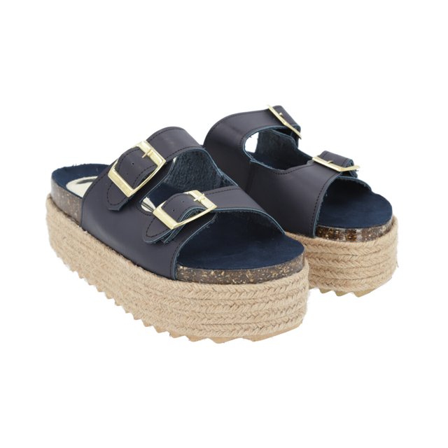 Sandalia De Plataforma Con Yute Para Mujer Marino Dos Evillas Platonia PIA-08-MARINO