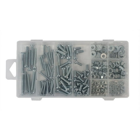Brass Screws Bolts Screw, Nut, Washer Bolt Set, Screwdriver Tool Needed, Variety of Sizes, 240 Pieces ()