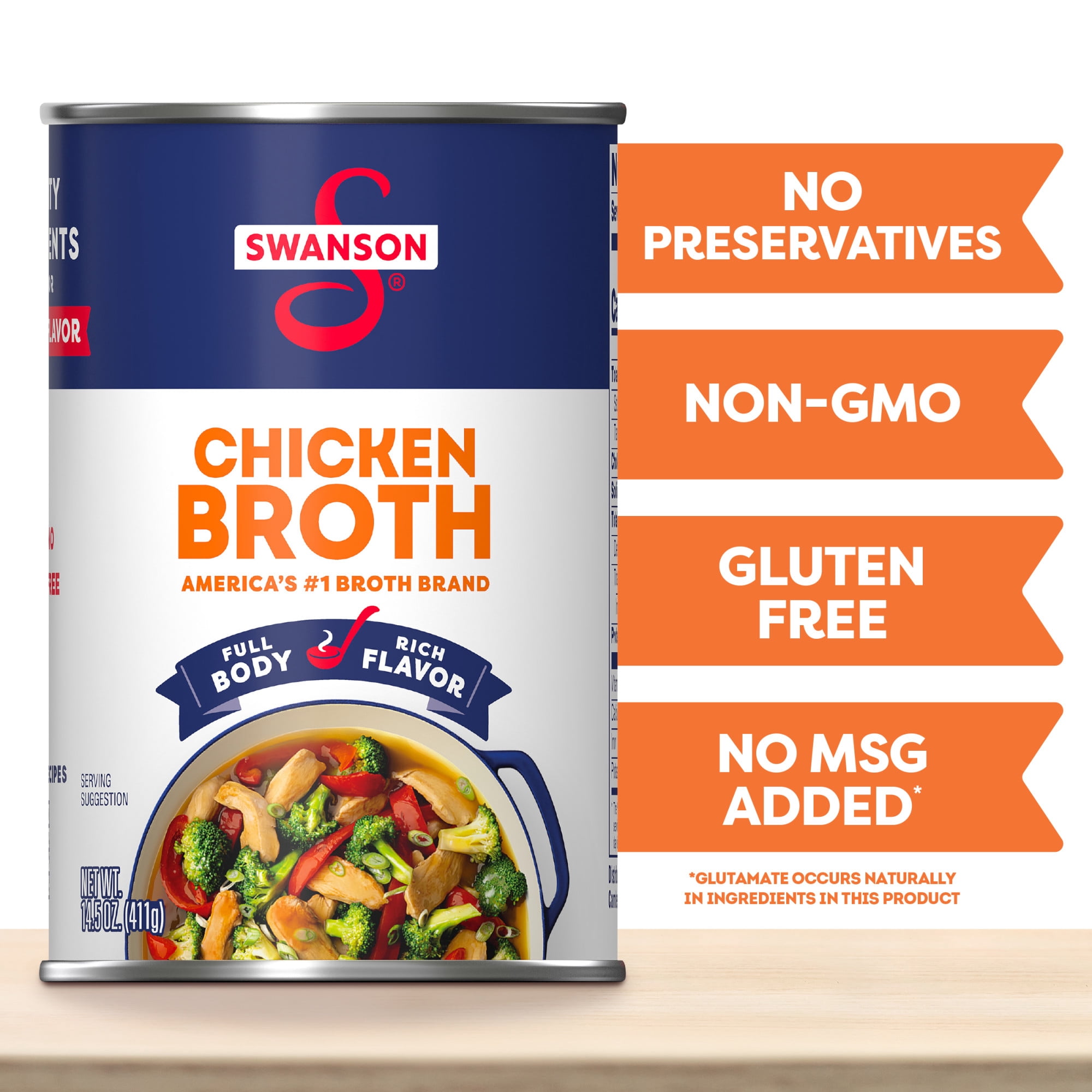 (8 pack) Swanson Chicken Broth, 14.5 oz Can
