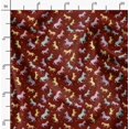 thumbnail image 2 of Soimoi Red Polyester Crepe Fabric Wild Animal Print Fabric by The Yard 52 Inch Wide, 2 of 5