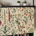 thumbnail image 5 of Vintage Plant Kitchen Valances for Windows, Boho Botanical Flowers Green Leaf Ferns Bathroom Window Valances 42x12 Inch Rod Pocket Window Treatments Valance Curtains for Living Room Bedroom Decor, 5 of 9