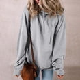 thumbnail image 2 of Oversize Hoodies for Women Pullover Fashion Hooded Solid Color Long-sleeved Sweatshirt Casual Blouse Pullover, 2 of 9