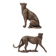 thumbnail image 1 of GUANGHONG 2x Leopard Sculpture Ornament Figurine Statue Photo Props Complete Ornament Set, 1 of 9