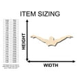 thumbnail image 2 of Unfinished Wood Swimming Butterfly Shape - Craft - up to 46" DIY 36" / 1", 2 of 3