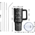 thumbnail image 2 of Dad Father's Day Gifts 40 Oz Tumbler with Handle and Straw, Papa Grandpa Laser Stainless Steel Insulated Cup Water Bottle, Best New Dads Gift for Men (1PC), 2 of 7