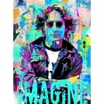 thumbnail image 4 of Stephen Chambers 25x32 Black Modern Wood Framed Wall Art Titled - John Lennon Imagine, 4 of 6