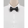 thumbnail image 2 of INSPIRE CHIC Men's Solid Color Self-tied for Formal Wedding Party Tuxedo Bow Ties Black One Size, 2 of 5