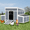 Gray, variant on YODOLLA Chicken Coop 56" Large Wooden Chicken Hutch with 6 Nesting Boxes Outdoor Hen House Chicken Cage w/Ramps, Removable Tray for Easy Cleaning