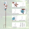 thumbnail image 5 of Hummingbird Rain Gauge Garden Stake 36.22" Metal Outdoor Decoration Plastic Tubes for Garden Yard Outdoors Fence Decoration, 5 of 6