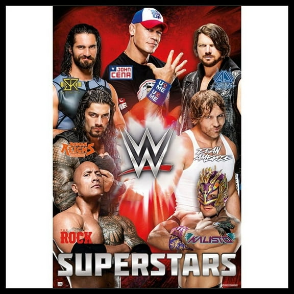 Wwe Superstars Laminated & Framed Poster (24 x 36)