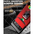 thumbnail image 3 of KOMI Étui Support Réglable avec Fente pour Support TPU+PC, Étui avec Anneau à 360 °, Support, Housse de Protection, Fenêtre Poussoir, Insert, Étui pour Carte, Étui de Téléphone Compatible avec Google Pixel 8 Pro 7A/6A/5A (Vert, Google Pixel 7 Pro), 3 of 5