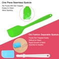 thumbnail image 3 of 4pcs Kitchen Cooking Silicone Spatula Set Heat Resistant Turners Scraper Baking Utensils Green, 3 of 7