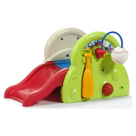 Step2 Basketball Soccer Baseball Sports Tastic Activity Center w/ Slide & Steps
