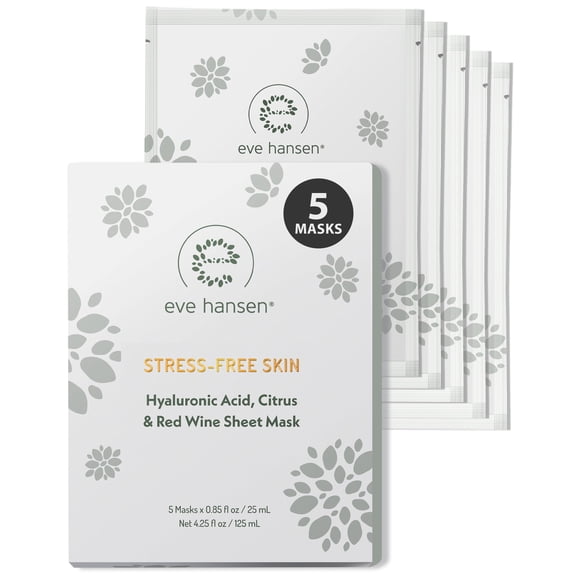 Set de mascarillas hidratantes con colágeno Eve Hansen, 5 láminas