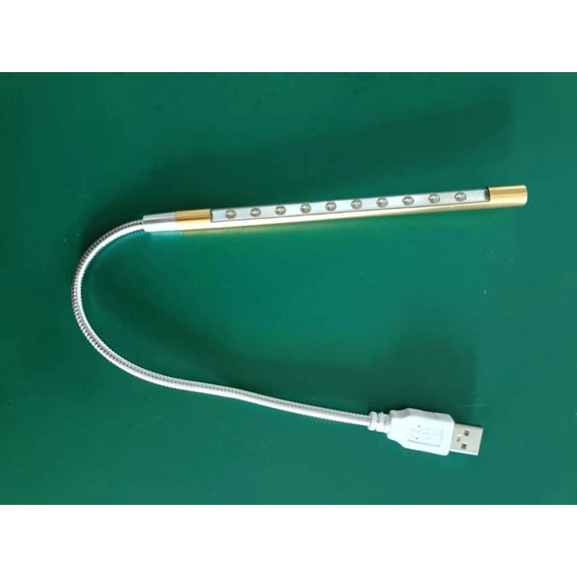 Luz de noche para cabina de lectura para dormitorio de estudiantes, luz de escritorio de aprendizaje USB con luz LED portátil, USB de aluminio, 10 luces