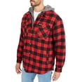 thumbnail image 2 of Sherpa-Lined Hooded Flannel Shirt-Jacket, 2 of 5