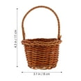 thumbnail image 2 of WEAVILUX 4Pcs Portable Brown Woven Flower Basket Hand-Made Decorative Storage for Home Use, 2 of 8