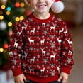 thumbnail image 4 of OGLCCG Boys Girls Christmas Sweater Cute Graphic Long Sleeve Knitted Crewneck Sweaters Soft Casual Pullover Jumper Tops Size 5-15, 4 of 8