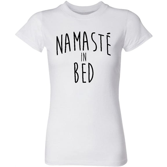 P&B Namaste In Bed Women's T-shirt, L, White