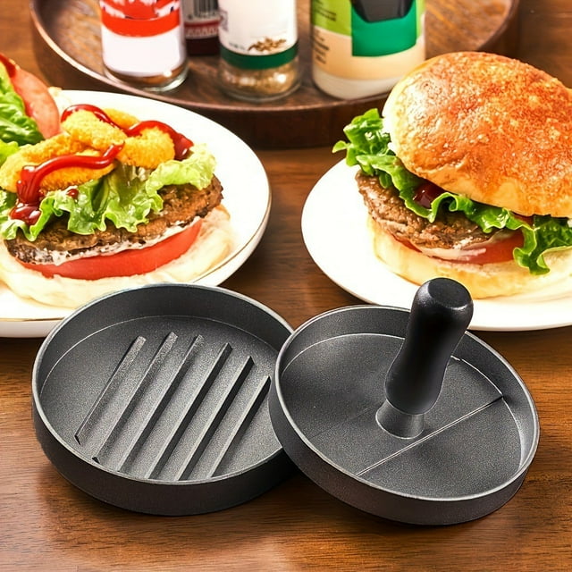 Meat Press 1-Piece Hamburger Patty Press Maker Beef Chicken Sandwich Press with Non-Stick Surface for Home Kitchen Rkxzt