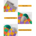 thumbnail image 3 of INNERSY Kids Boys Girls Cotton Socks Colorful Crew Socks for Teens 5 Pairs(XL,Checkered Patterns B), 3 of 6