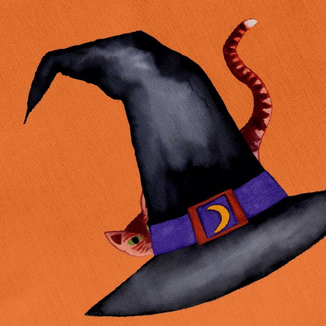 Trick or Treat Cat Behind the Hat Halloween Tote Bag