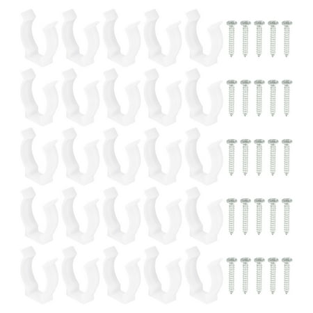 

Uxcell T8 U Clips Holder LED Light Bulb Mounting Bracket Plastic Fluorescent Tube Holder White 25 Pack
