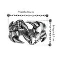 thumbnail image 3 of QQTDFG Stainless Steel Antique Gothic Biker Tribal Ring Black Men's Unisex Claws B189 -9, 3 of 8