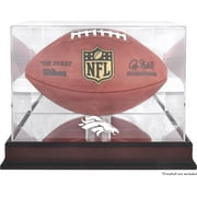 Denver Broncos Mahogany Football Logo Display Case with Mirror Back