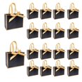 thumbnail image 1 of TKSBAG 50 bolsas de regalo pequeñas de oro negro con lazo, 16 x 8 x 13 cm, 1 of 6