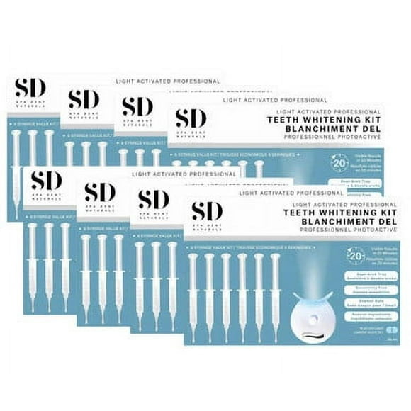 Spa Dent Blue Light Whitening Kit with 6 Whitening Gel Syringes(8/CASE)