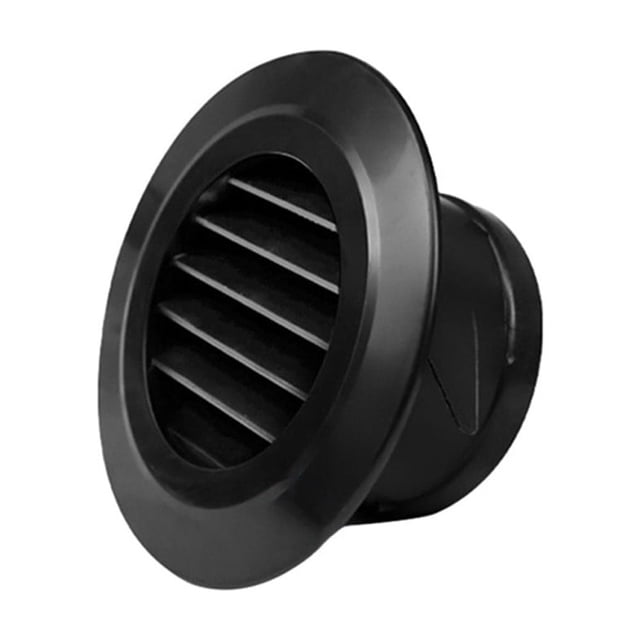 Tuyau de Ventilation Rond en ABS Noir Diffuseur Grille Couverture Montage Mural Plafond