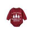 thumbnail image 1 of Faithtur Bébé Fille Garçon Romper, Manches Longues Col Rond Imprimé Arbre Casual Automne Printemps Combinaison Courte, 1 of 9