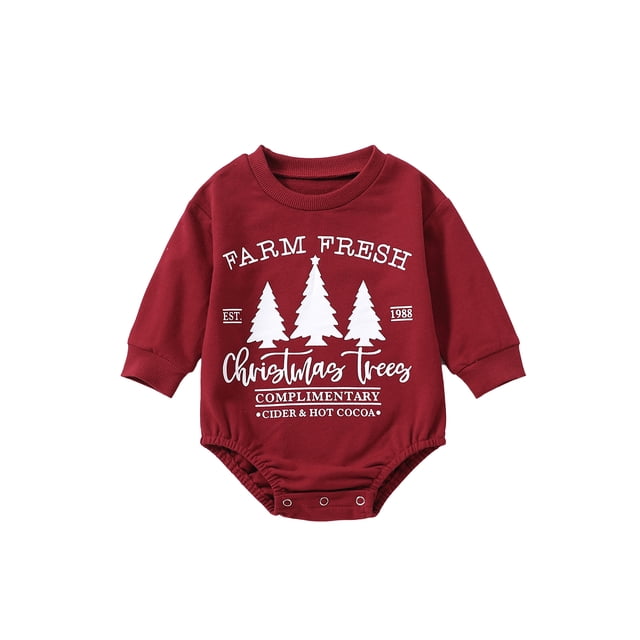 Faithtur Bébé Fille Garçon Romper, Manches Longues Col Rond Imprimé Arbre Casual Automne Printemps Combinaison Courte