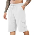 thumbnail image 1 of Birdeem Mens Shorts Mens Summer Leisure Comfortable Button Pocket Elastic Waist Shorts, 1 of 10