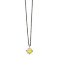 thumbnail image 1 of Collier Pendentif en Acier Inoxydable Jaune CZ 18 Po, 1 of 3