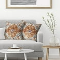 thumbnail image 3 of Boho Pillow Covers 20x20 Inch Set of 2,Carpet Pattern Throw Pillows Case,Yellow Blue Ethnic Design Outdoor Decorative Square Linen Farmhouse Decor Cushion Covers for Home Sofa Bed Couch, 3 of 6