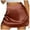 Bronze, variant on HNMKIU Women's High Waist Satin A Line Skort Mini Skirt with Zipper and Satin Mini Skirt Beige,L