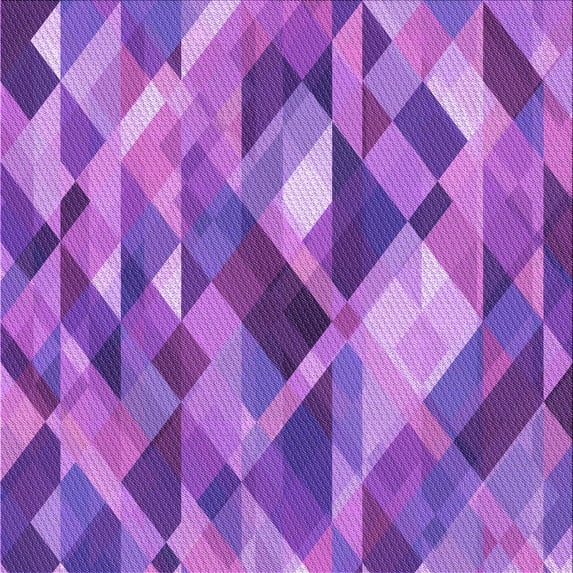 Ahgly Company Machine Washable Indoor Square Transitional Heliotrope Purple Area Rugs, 6' Square