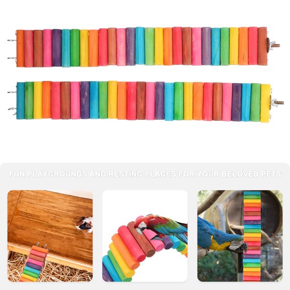 ETEREAUTY 2-Pack Hamster Climbing Ladder Assorted Colors Small Pet Indoor Play Accessory