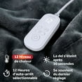 thumbnail image 3 of Sunbeam Electric Heated Blanket Velvet Texture 12 Heat Settings Auto Shut-Off Slate Twin 62 x 84, 3 of 6