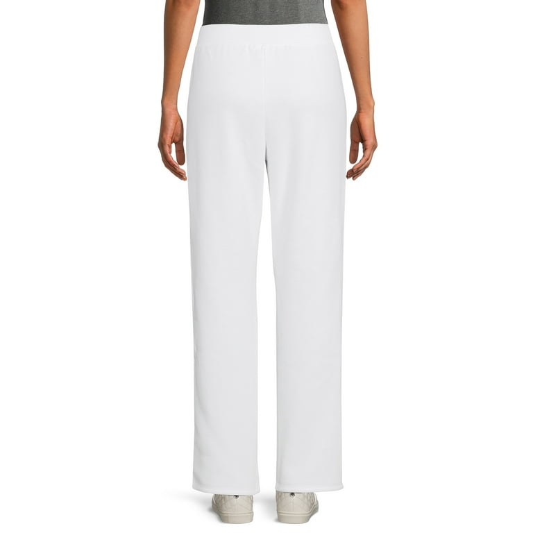 Time Tru Women s Fleece Straight Leg Pants with Pockets Walmart