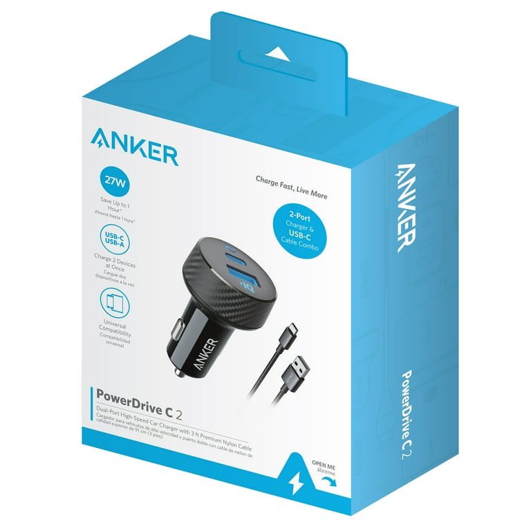 Chargeur Voiture 27W Force Power – 2 Ports USB-A Et USB-C – Charge Rapide Universelle