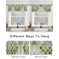 thumbnail image 6 of Sage Green Morocco Kitchen Curtain Valances for Windows Farmhouse Short Curtains, Vintage Grey Shabby Chic Plaid Rod Pocket Valance Curtain for Bedroom Cafe Living Room 42"x18", 6 of 8