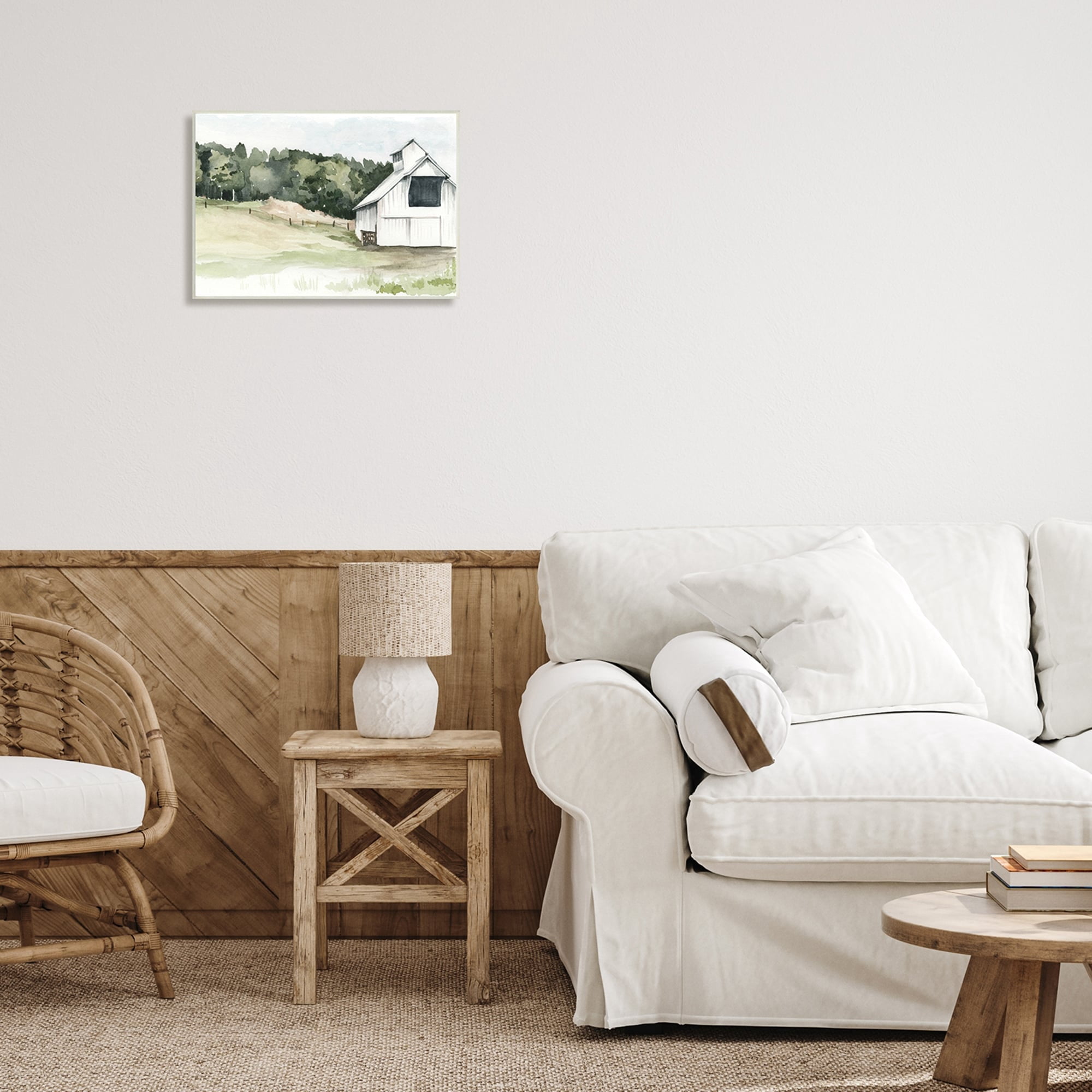 Stupell Industries Quiet Countryside Farmhouse Cottage Green Pasture , 19 x 13, Design by Jennifer Paxton Parker