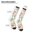 thumbnail image 2 of Fotbe Spring floral Calcetas Divertidas Estampadas para Hombre y Mujer, Calcetas de Algodón hasta la Rodilla para Caminar, Correr, Enfermería y Embarazo, 2 of 6