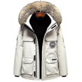 thumbnail image 1 of 2024 Men's Winter Hooded Quilted Down Jacket Casual Tooling Coat, 1 of 5