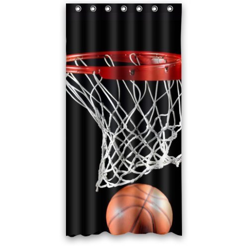 Cortina de ducha Impermeable ABPHQTO Foto de Baloncesto 90x180 cm